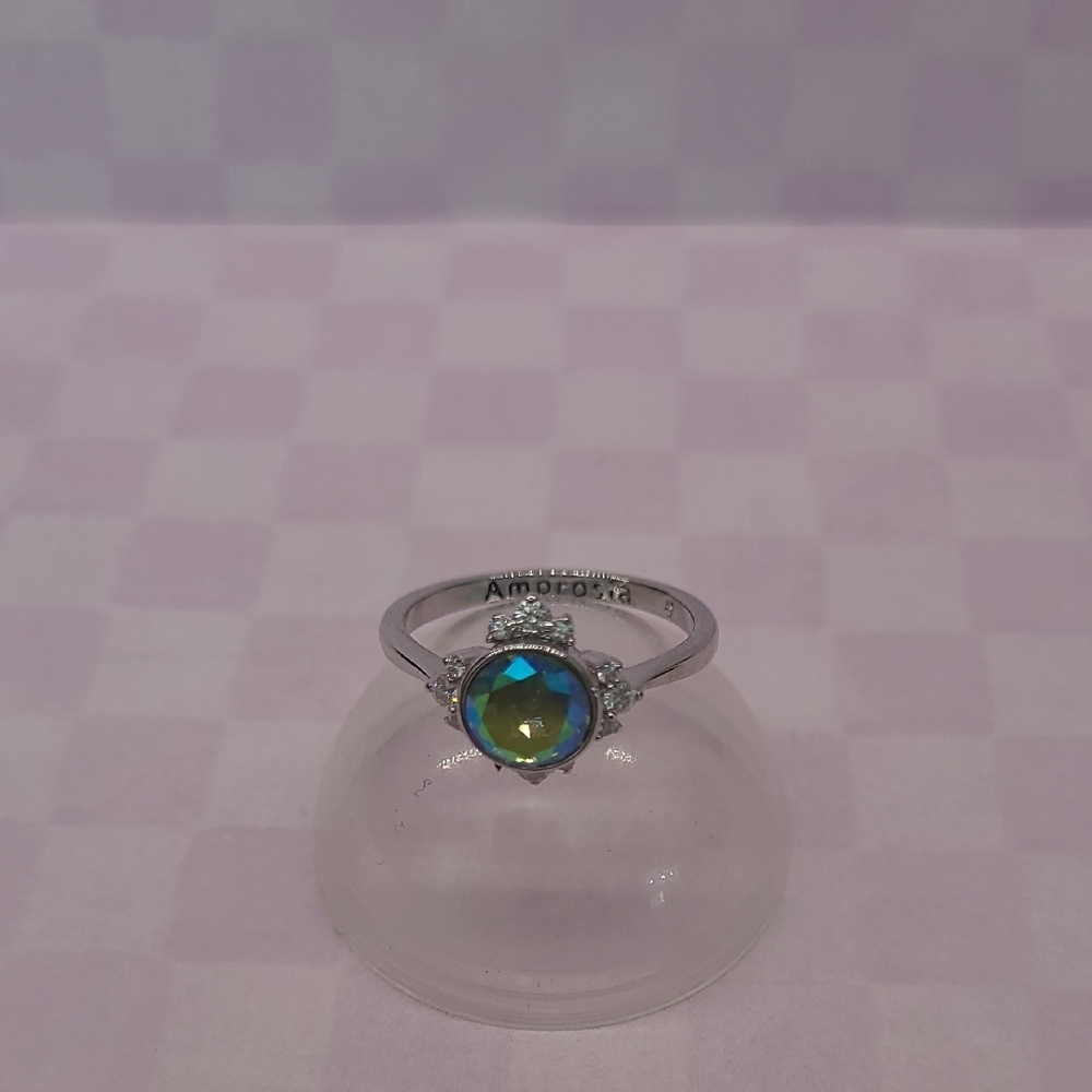 Silver Ring with Green-Blue Mystic Topaz - Fragrant Jewels Size 8